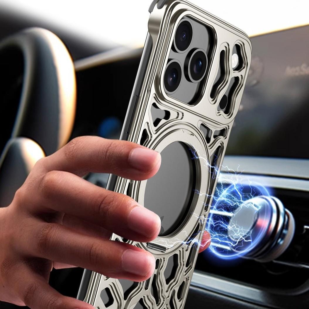Custodie per iPhone 16, 15, 17 - Phone Stand Aluminum recensione e prezzo